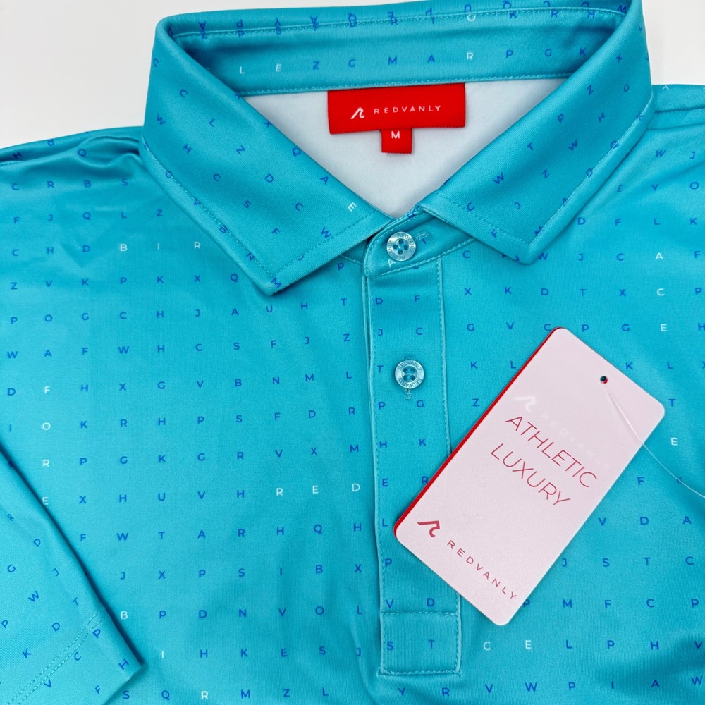 REDVANLY Men's‎ Athletic Luxury Curacao The Times Polo Shirt Medium NEW